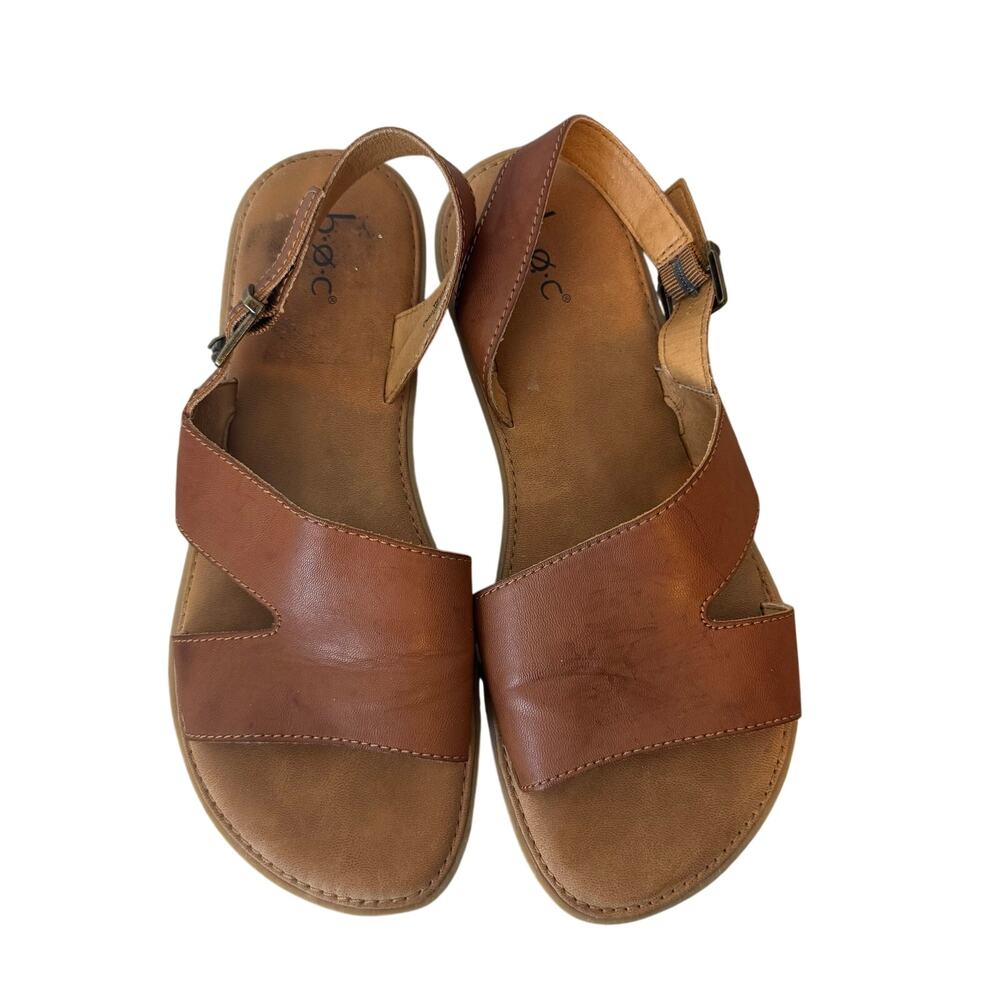 B.O.C. Women's Milania sandals Women’s Size 9 tan asymmetrical strap Brown Boho